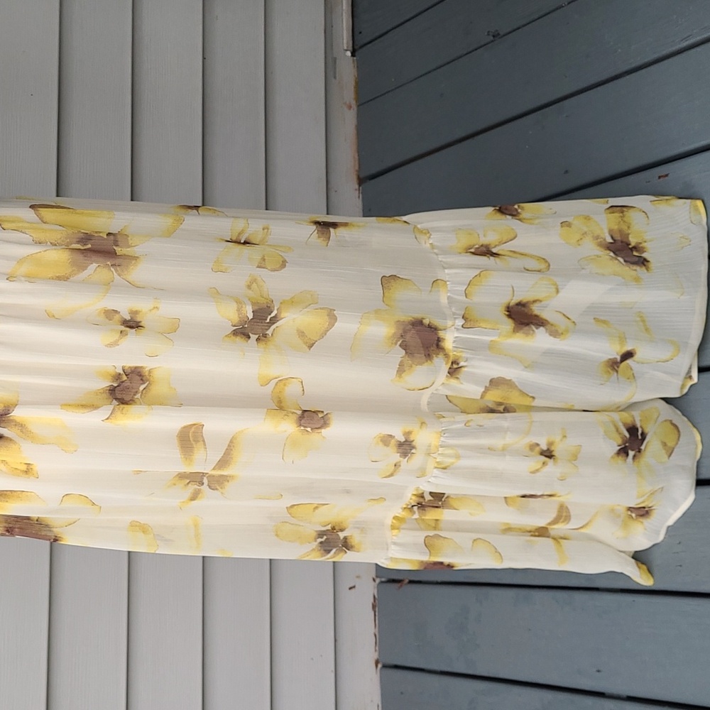 Simply Vera by Vera Wang Dress Floral Flowy Maxi Size XL - Picture 9 of 15